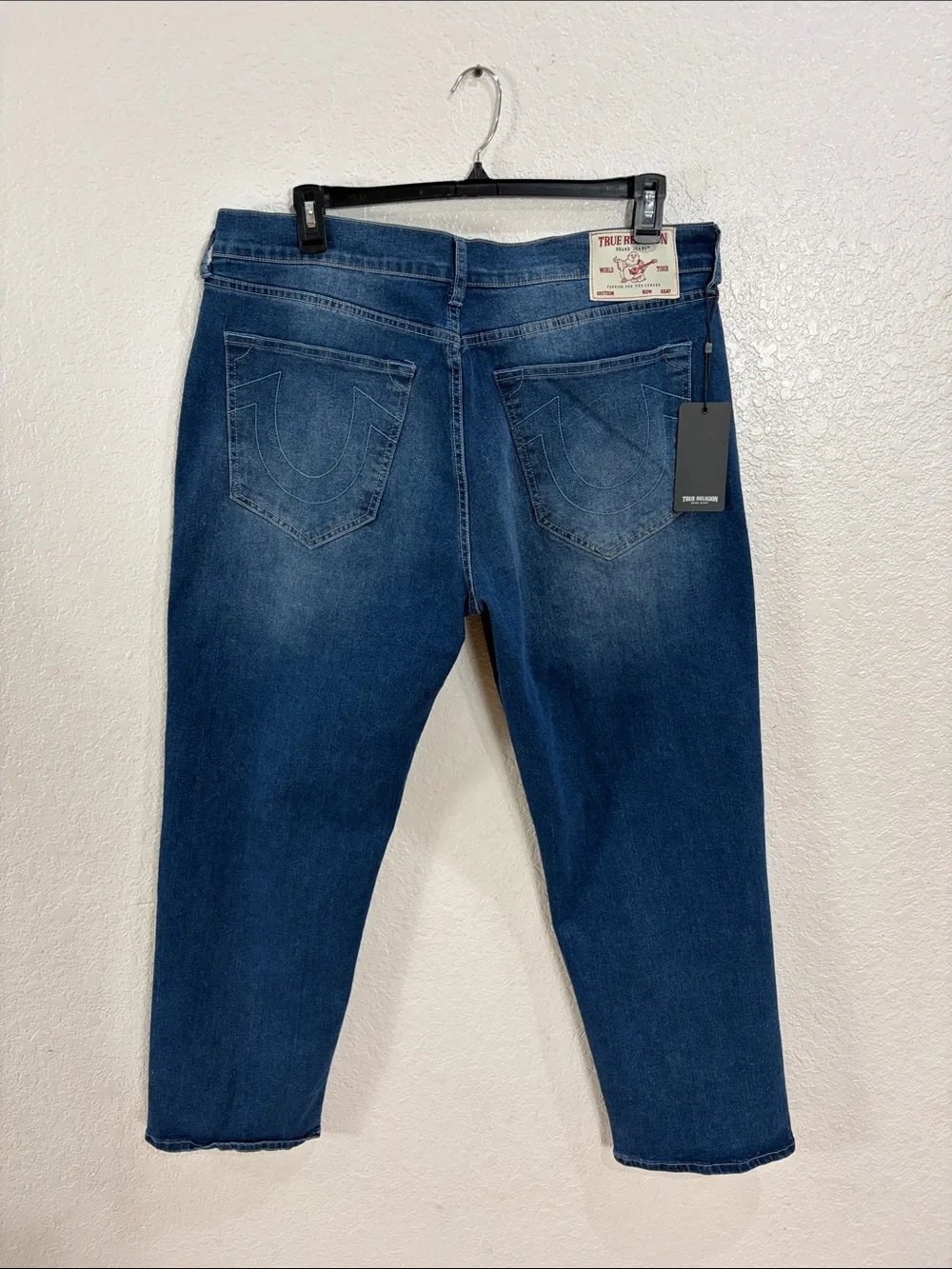 True Religion BOBBY APPLIQUE BAGGY ,Size 36,Jeans - Back Pocket Detail